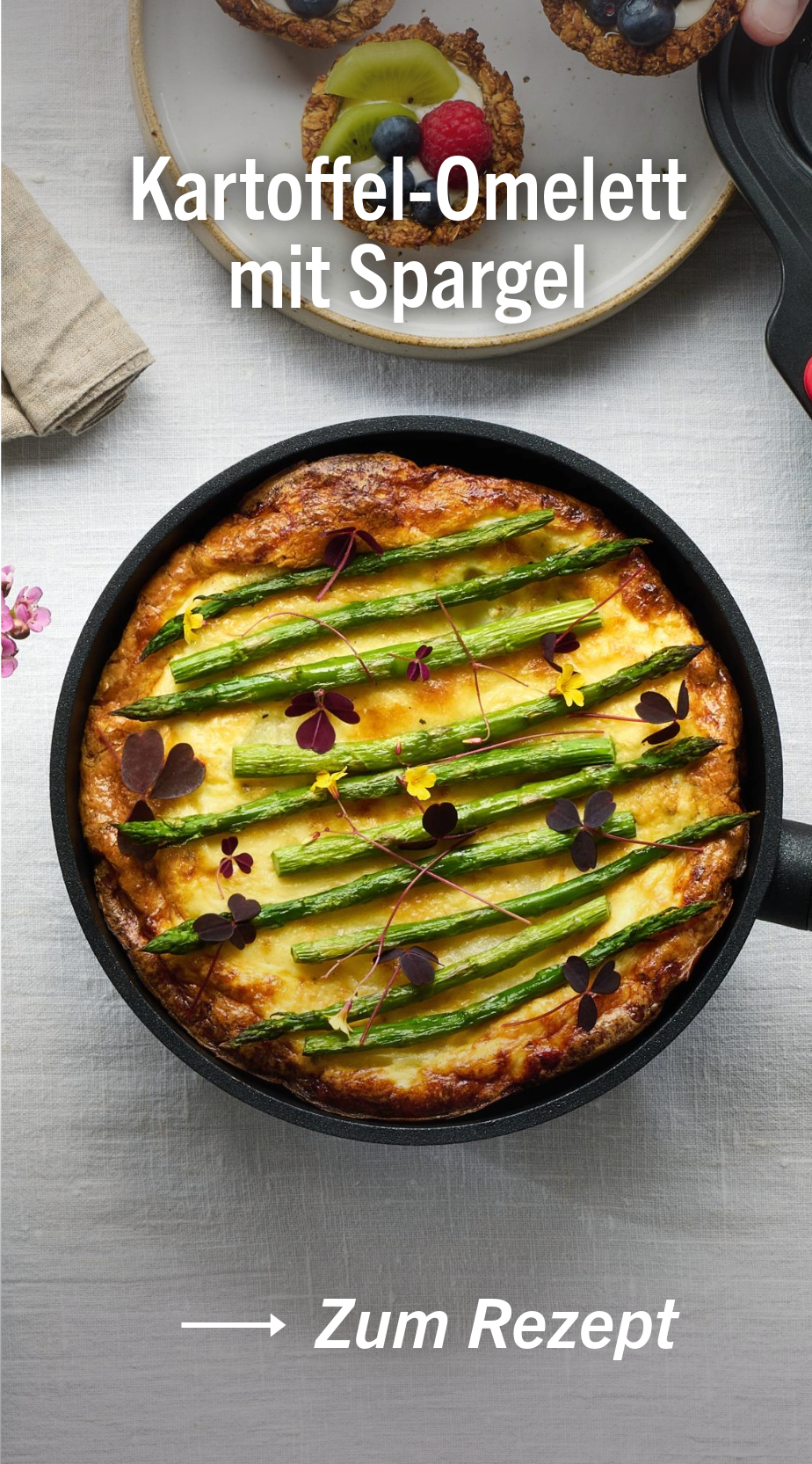 Zum Rezept für Kartoffel-Omelett mit Spargel